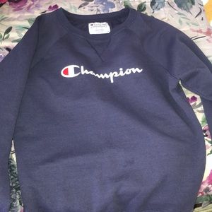 Champion crew neck blue worn 2 times